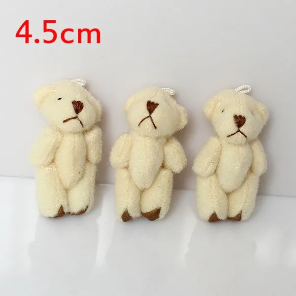 1pack/20pcs Mini Joint Bear Plush toys Wedding gifts Kids Cartoon toys Christmas gifts Couple Gifts Wholesale Hot sales