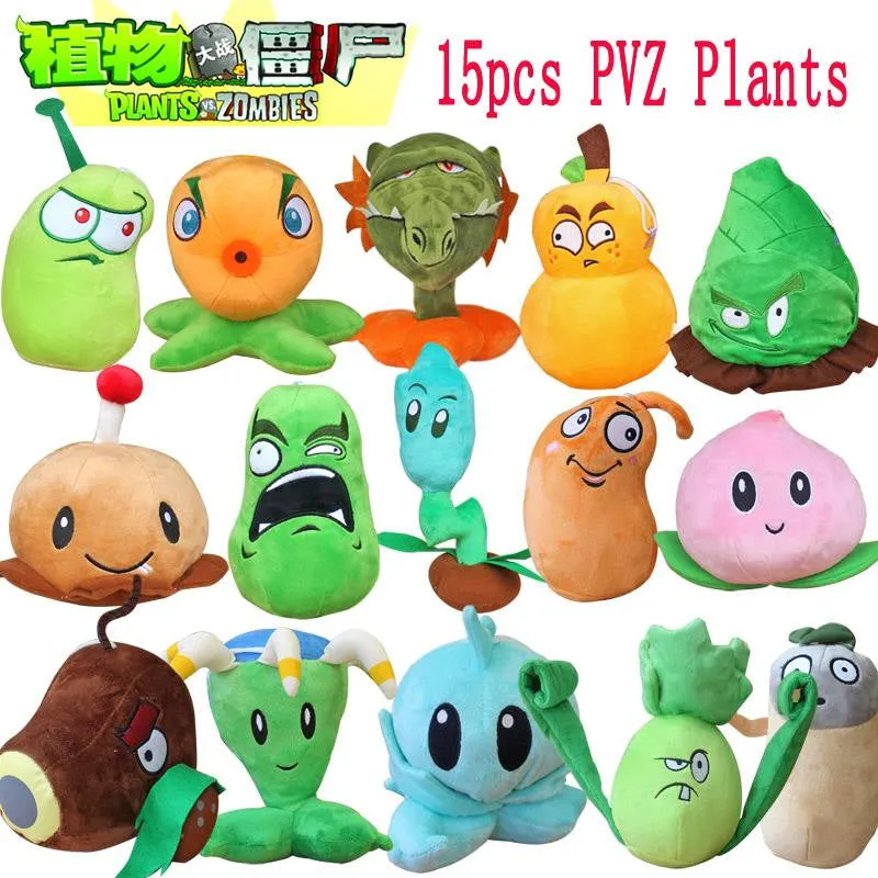 1pcs Plants Vs Zombies 2 Stuffed Plush Toys Doll PVZ 15-20cm Plants Soft Plush Toy for Kids Party Toys 15 Styles to Optional