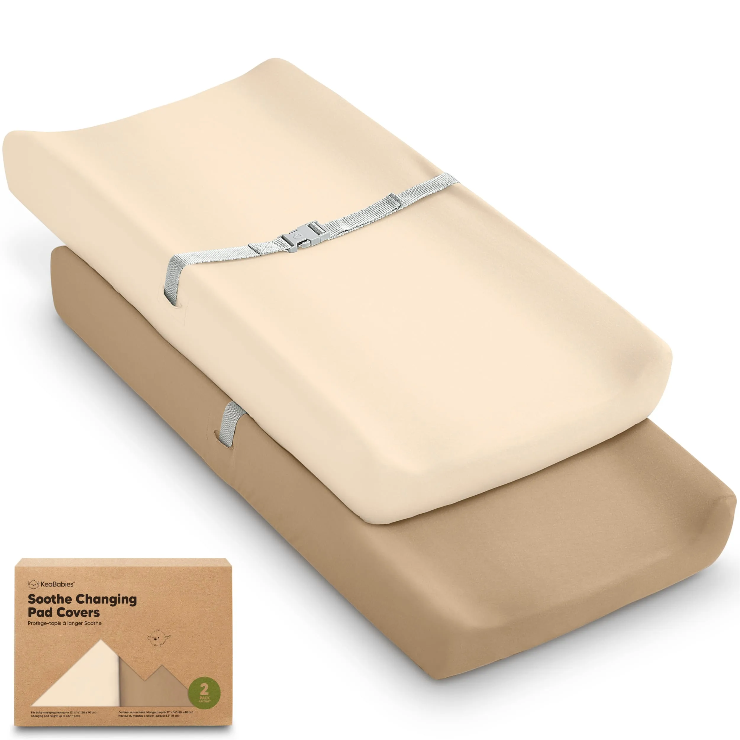 2-Pack Soothe Changing Pad Covers (Pecan)