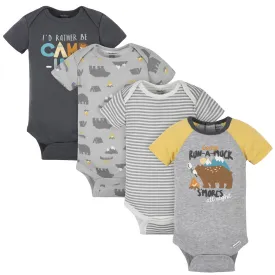 4-Pack Baby Boys Camping Short Sleeve Onesies® Bodysuits