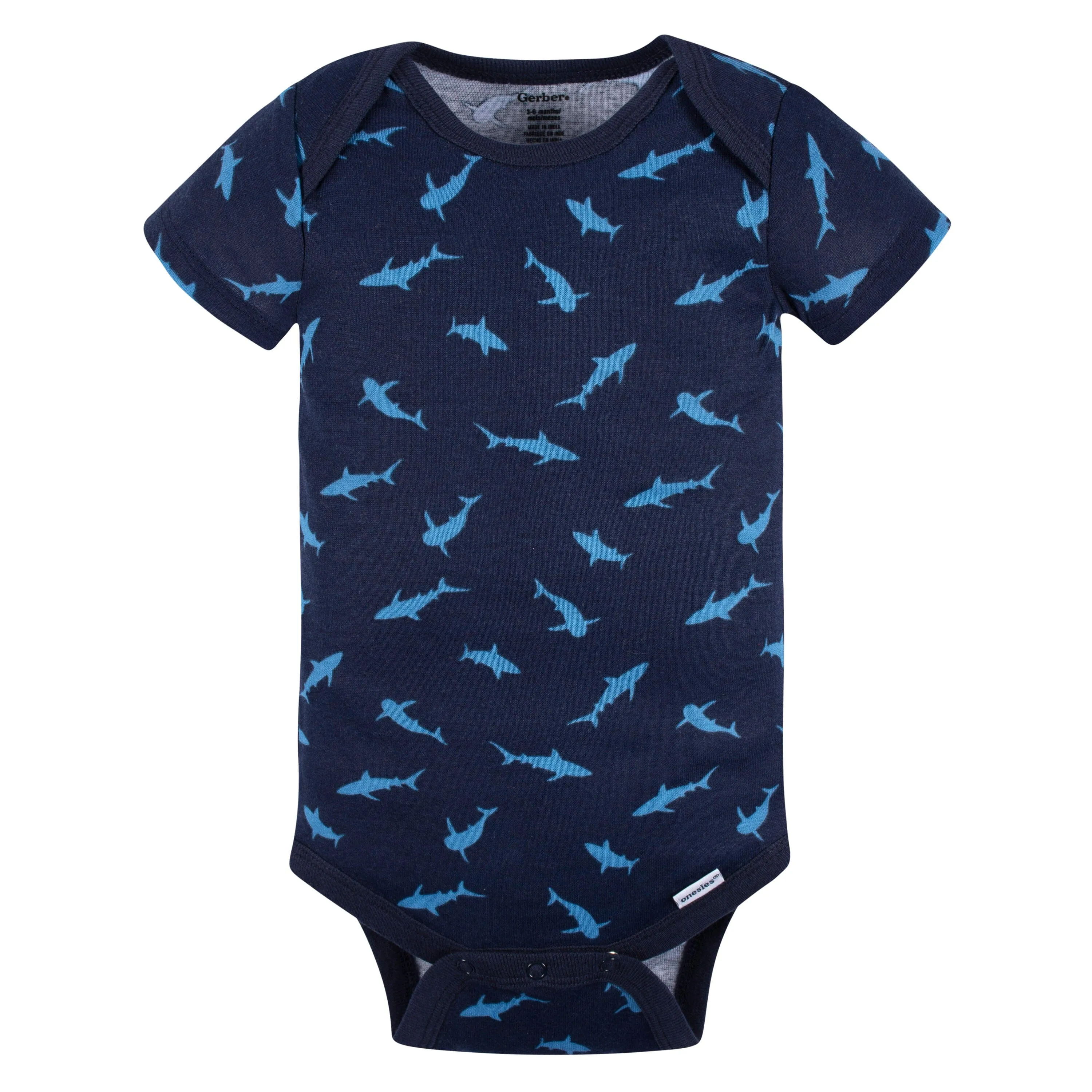 4-Pack Baby Boys Shark Bay Short Sleeve Onesies® Bodysuits