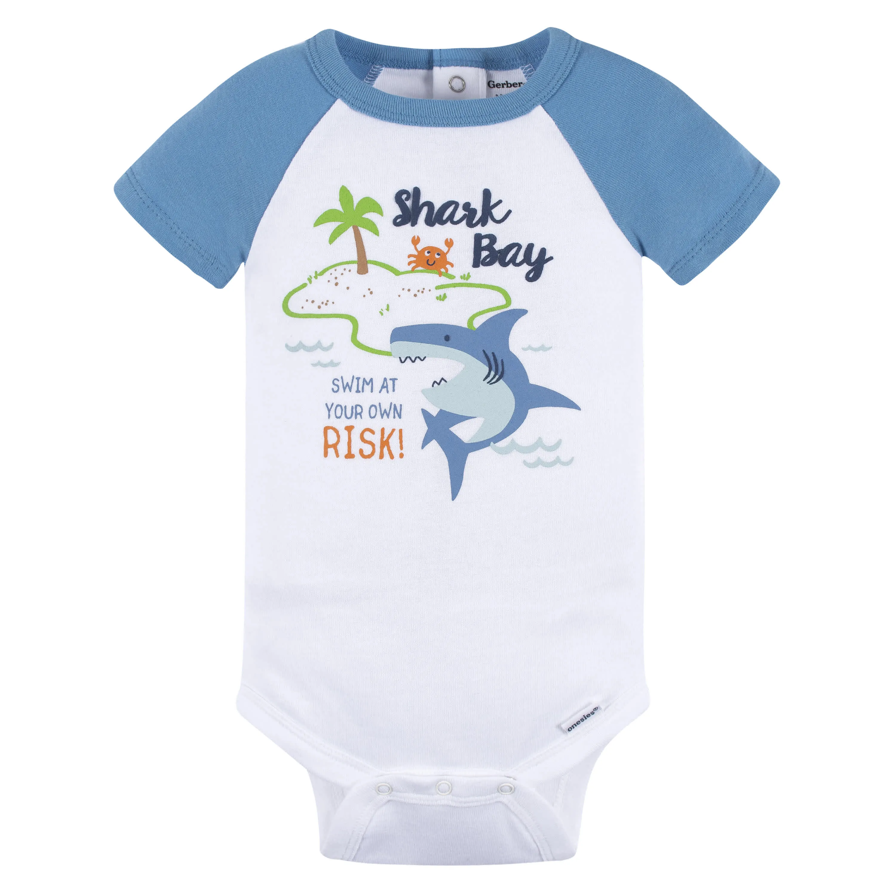 4-Pack Baby Boys Shark Bay Short Sleeve Onesies® Bodysuits