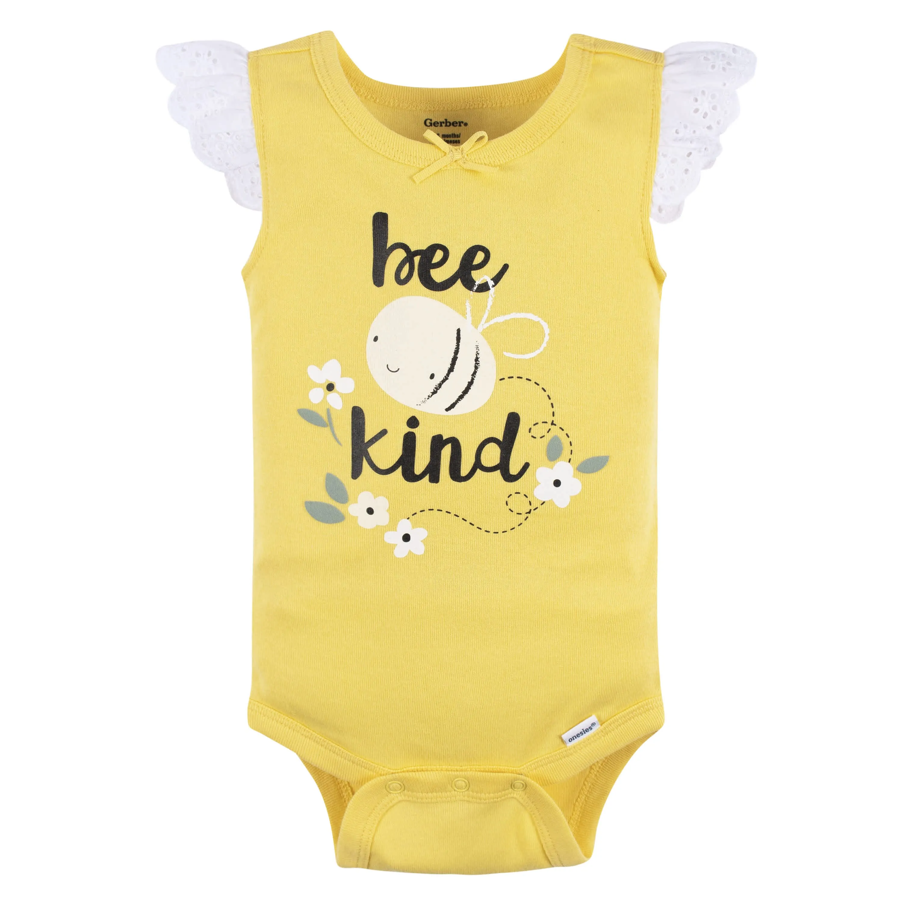 4-Pack Baby Girls Bee Garden Sleeveless Onesies® Bodysuits