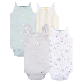 4-Pack Baby Girls Seaside Sleeveless Onesies® Bodysuits