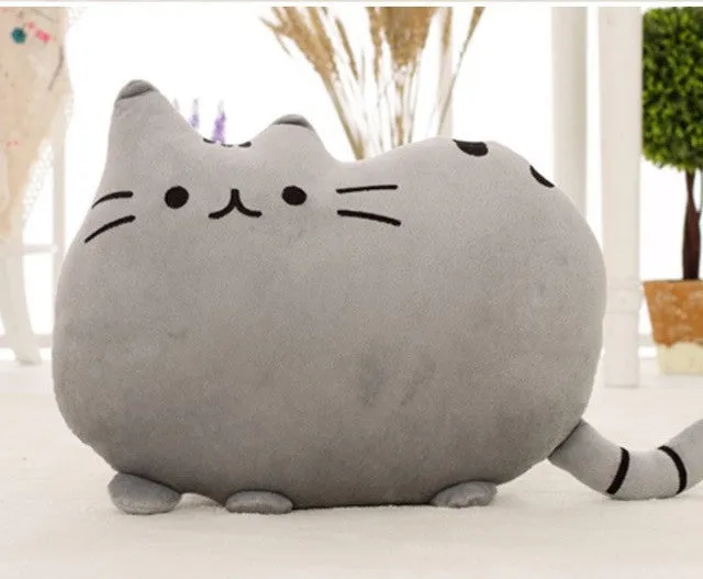 40cm 5Styles Kawaii Biscuits Cats Cute Stuffed Animal Plush Toys Dolls Pusheen Shape Pillow Cushion for Kid Home Decoration