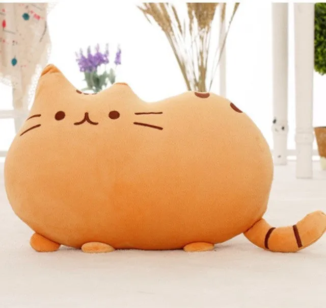 40cm 5Styles Kawaii Biscuits Cats Cute Stuffed Animal Plush Toys Dolls Pusheen Shape Pillow Cushion for Kid Home Decoration