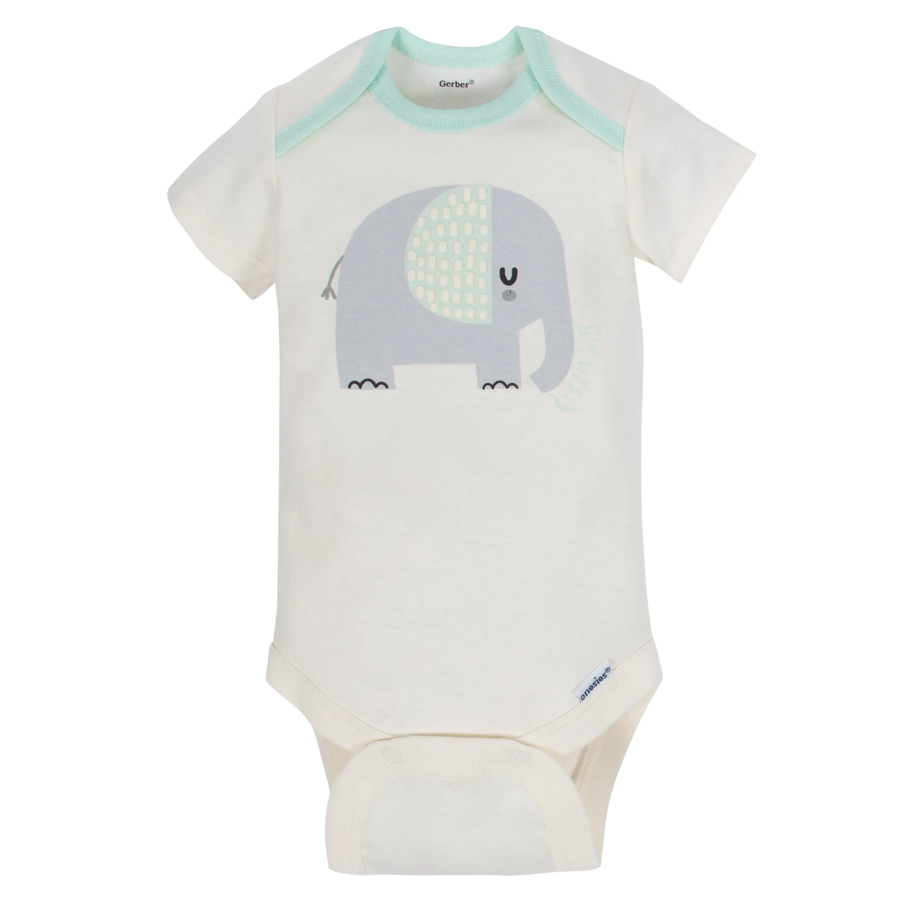 5-Pack Organic Baby Unisex Onesies® Bodysuit Set - Elephant Stripe