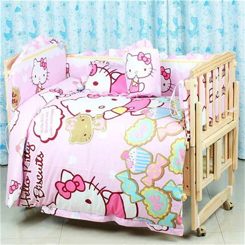 5Pcs baby crib bedding set kids bedding set 100x60cm newborn baby bed set crib bumper baby cot set baby bed bumper Free shipping