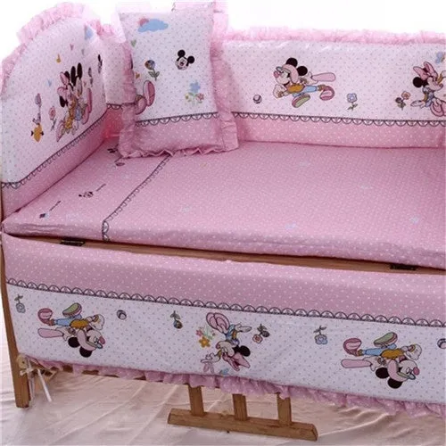 5Pcs baby crib bedding set kids bedding set 100x60cm newborn baby bed set crib bumper baby cot set baby bed bumper Free shipping