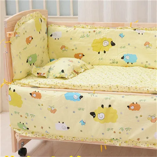 5Pcs baby crib bedding set kids bedding set 100x60cm newborn baby bed set crib bumper baby cot set baby bed bumper Free shipping