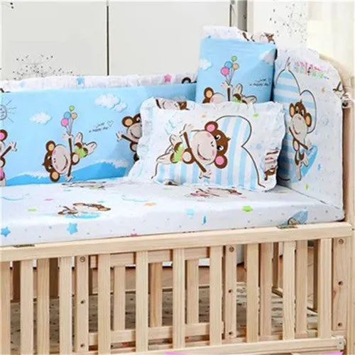 5Pcs baby crib bedding set kids bedding set 100x60cm newborn baby bed set crib bumper baby cot set baby bed bumper Free shipping