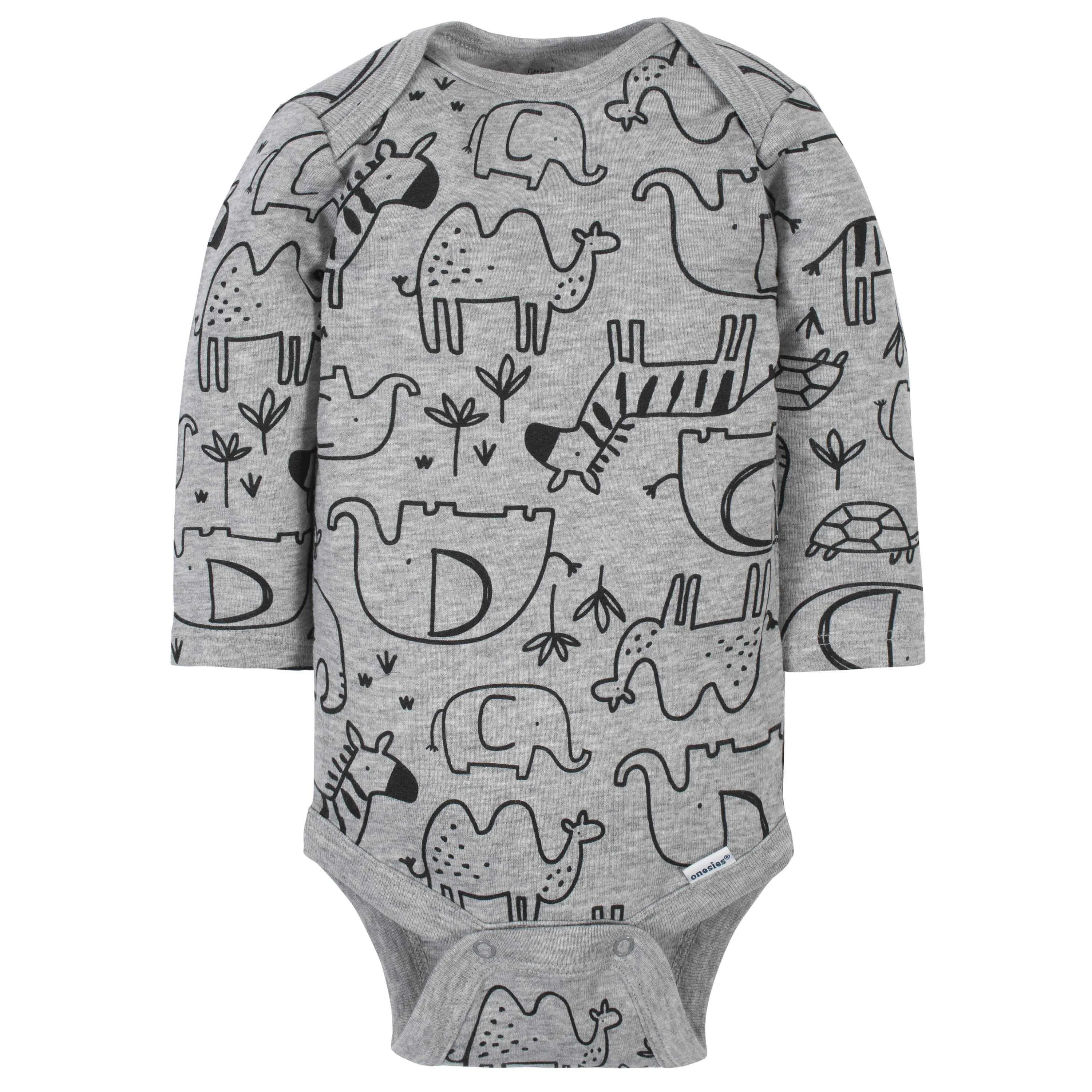 6-Pack Baby Boys Jungle Long Sleeve Onesies® Bodysuits