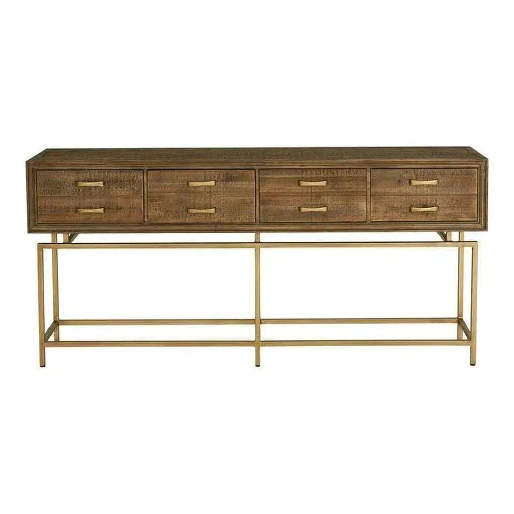 71 Inch Console Table Natural Art Deco