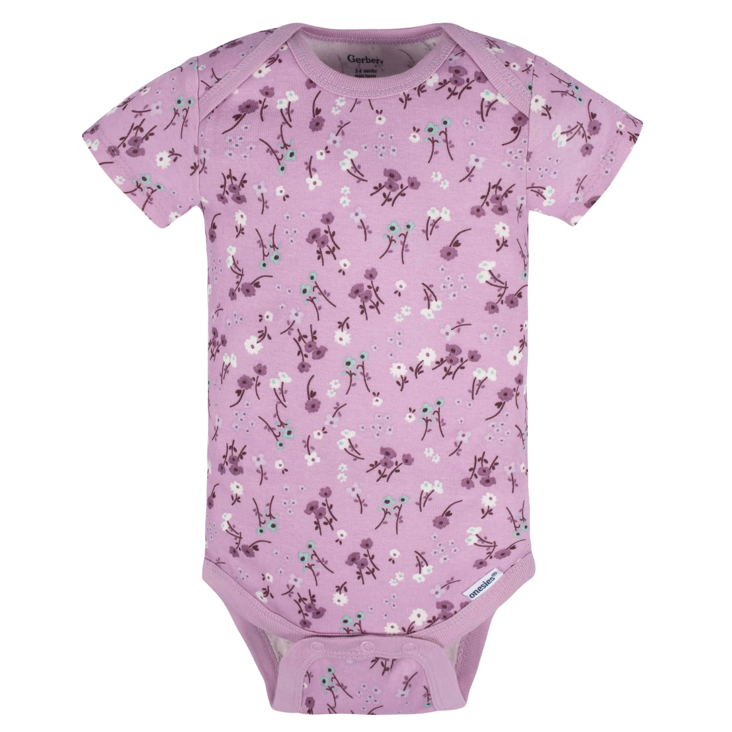 8-Pack Baby Girls Lavender Garden Onesies® Bodysuits