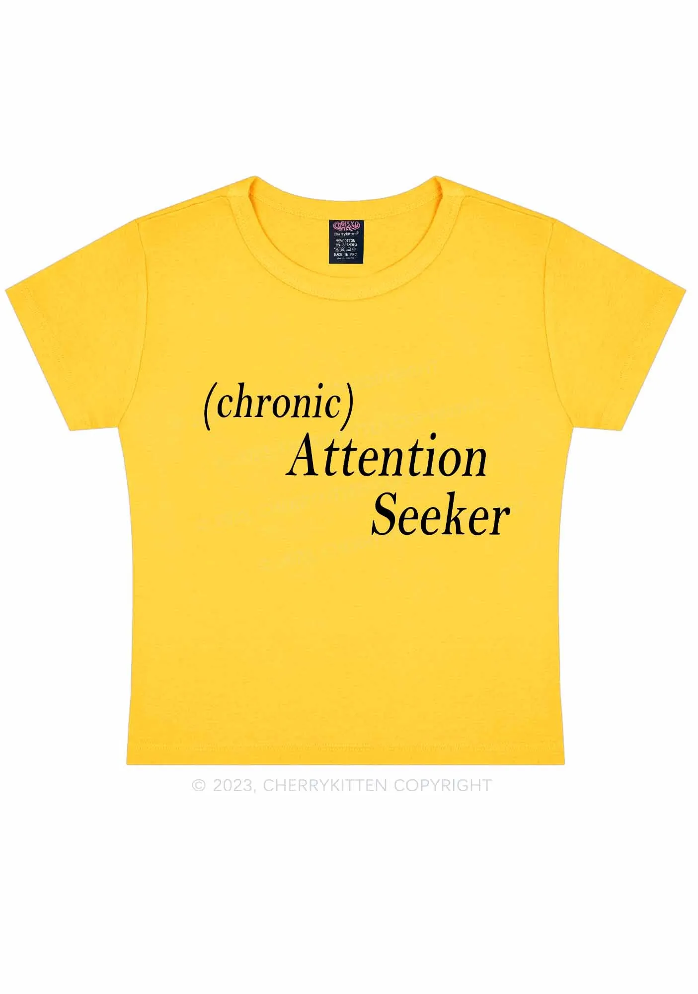 Attention Seeker Y2K Baby Tee Cherrykitten