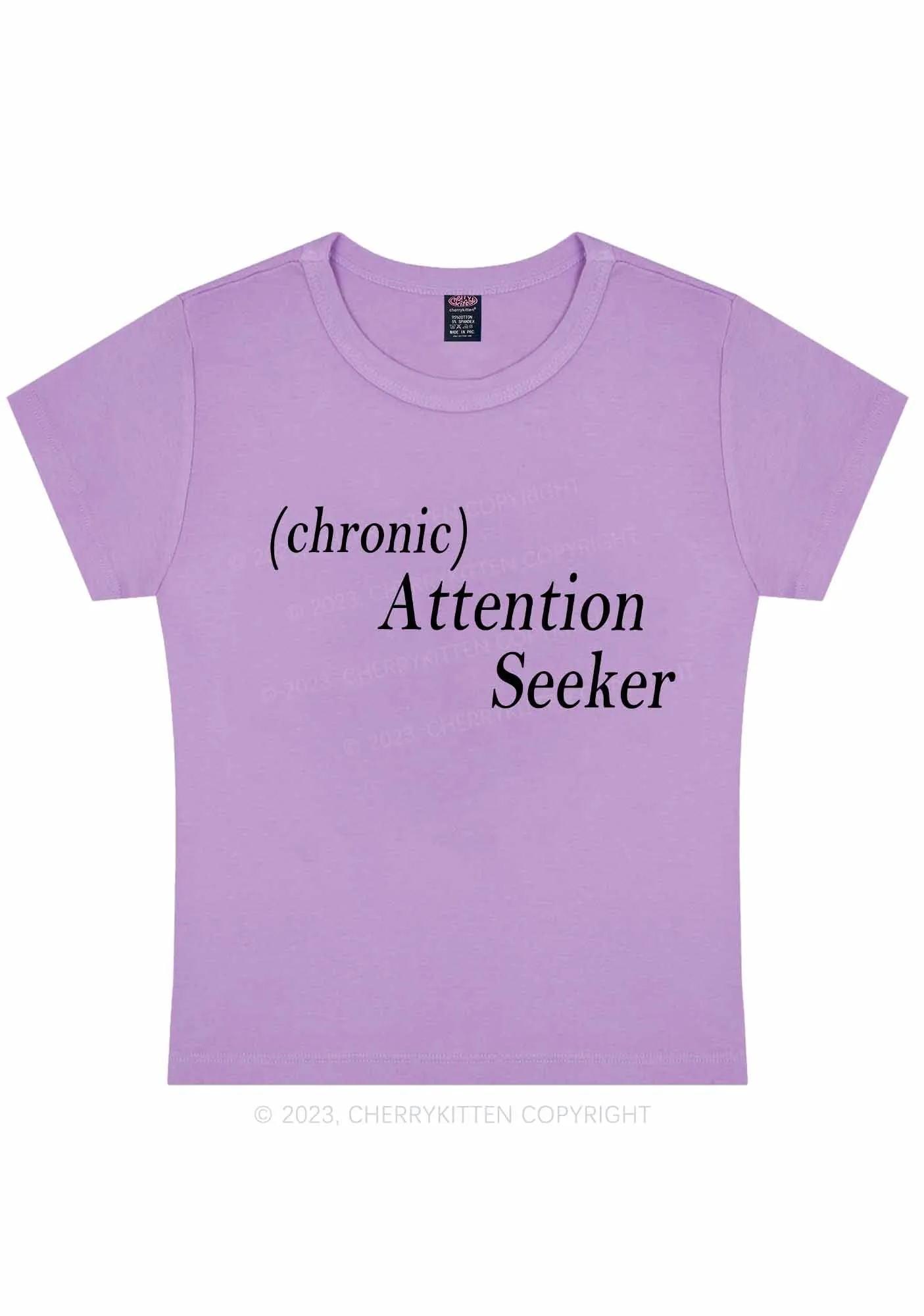 Attention Seeker Y2K Baby Tee Cherrykitten