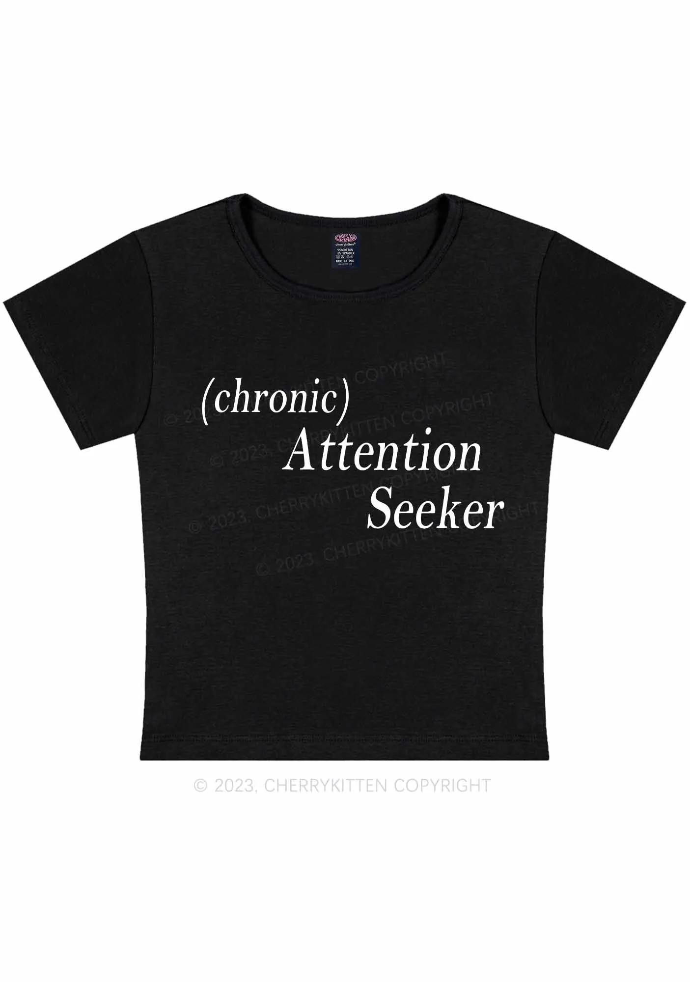 Attention Seeker Y2K Baby Tee Cherrykitten