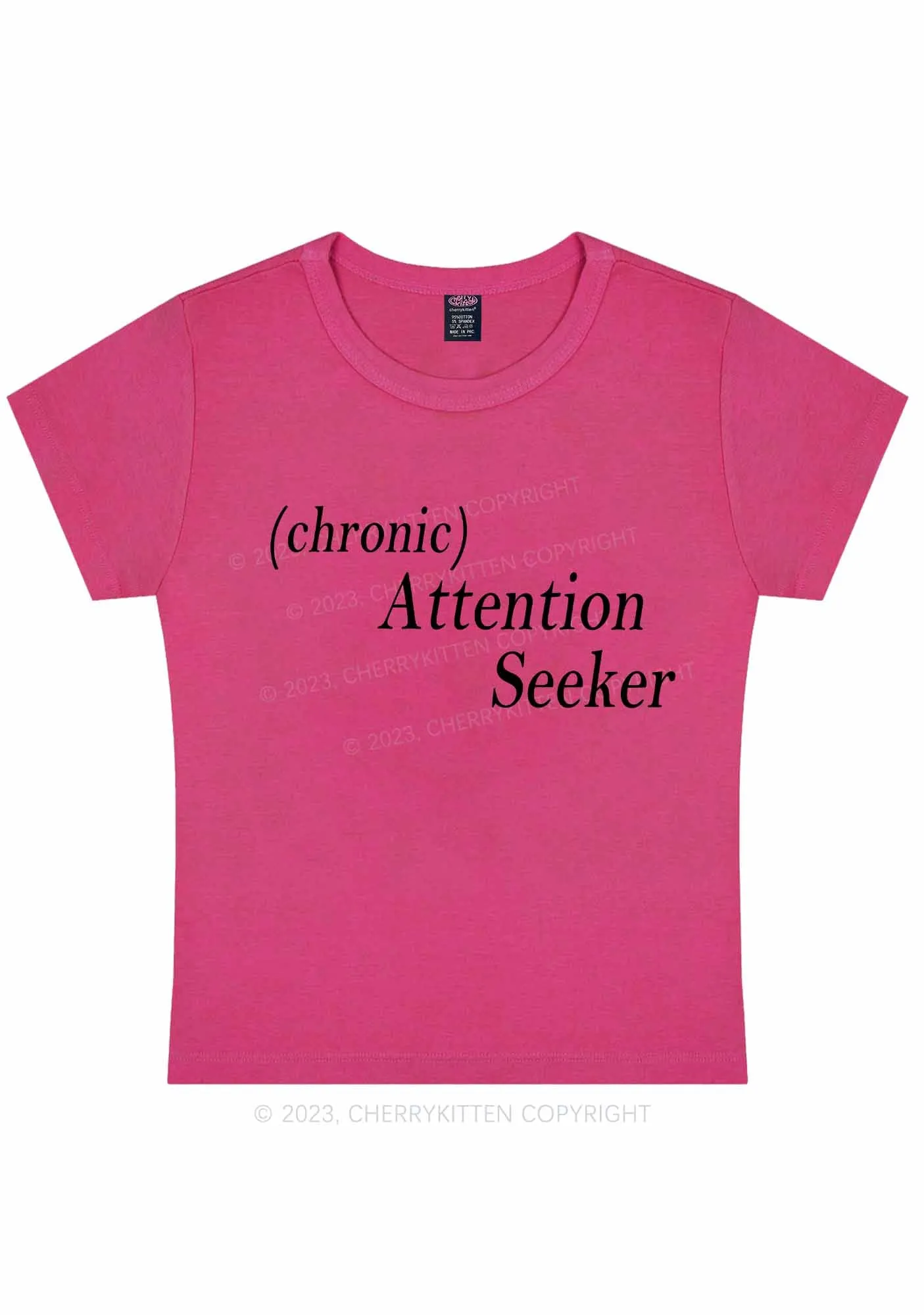 Attention Seeker Y2K Baby Tee Cherrykitten