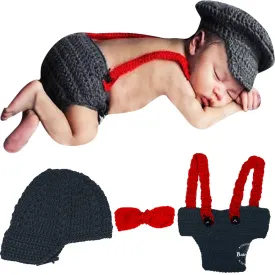 Babymoon Captain Newborn Photography Crochet Outfit Costume