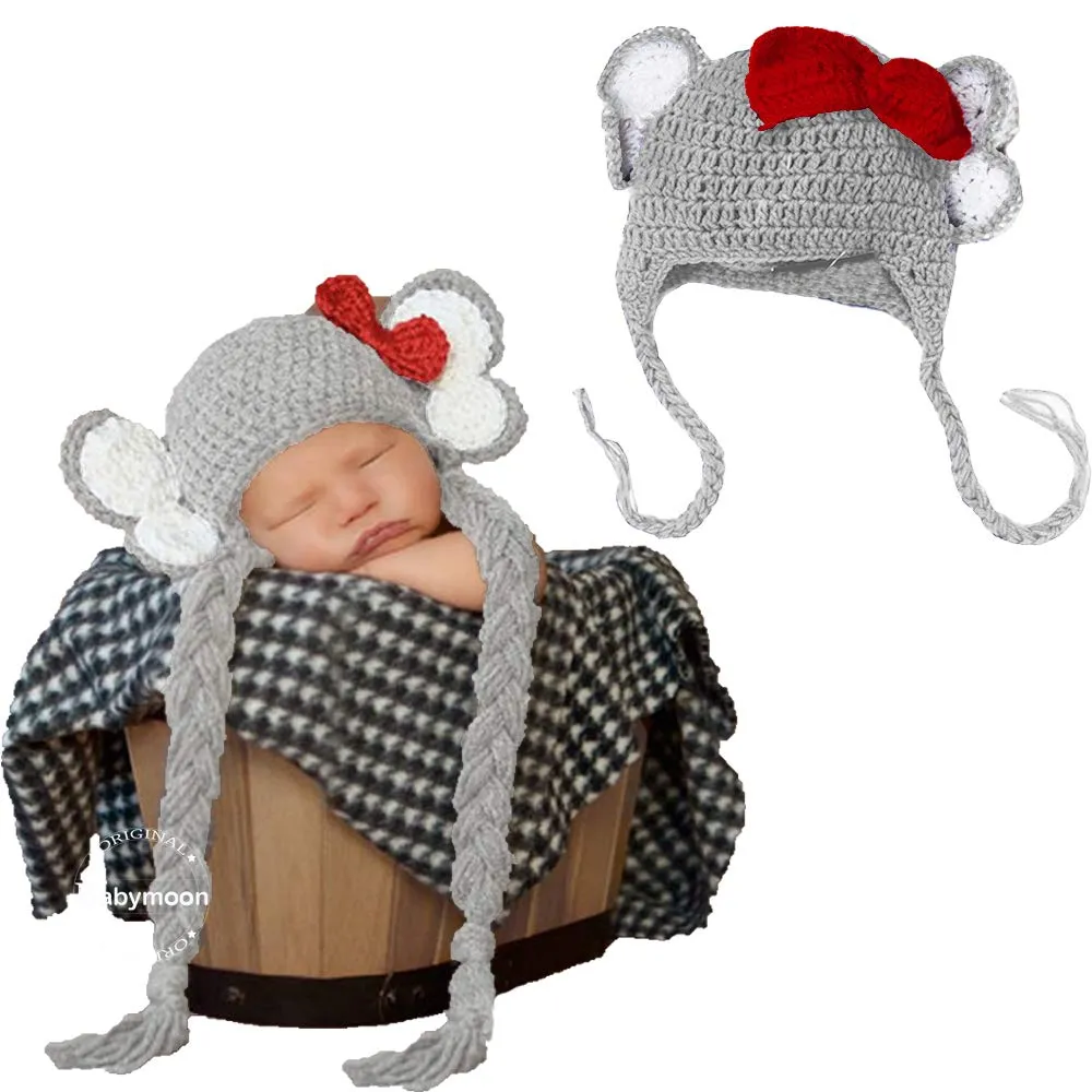 Babymoon Elephant Newborn Photography Crochet Outfit Costume