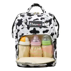 Babymoon Mother Diaper Bag Lightweight Multifunctional Travel Unisex Diaper Backpack - Black n White