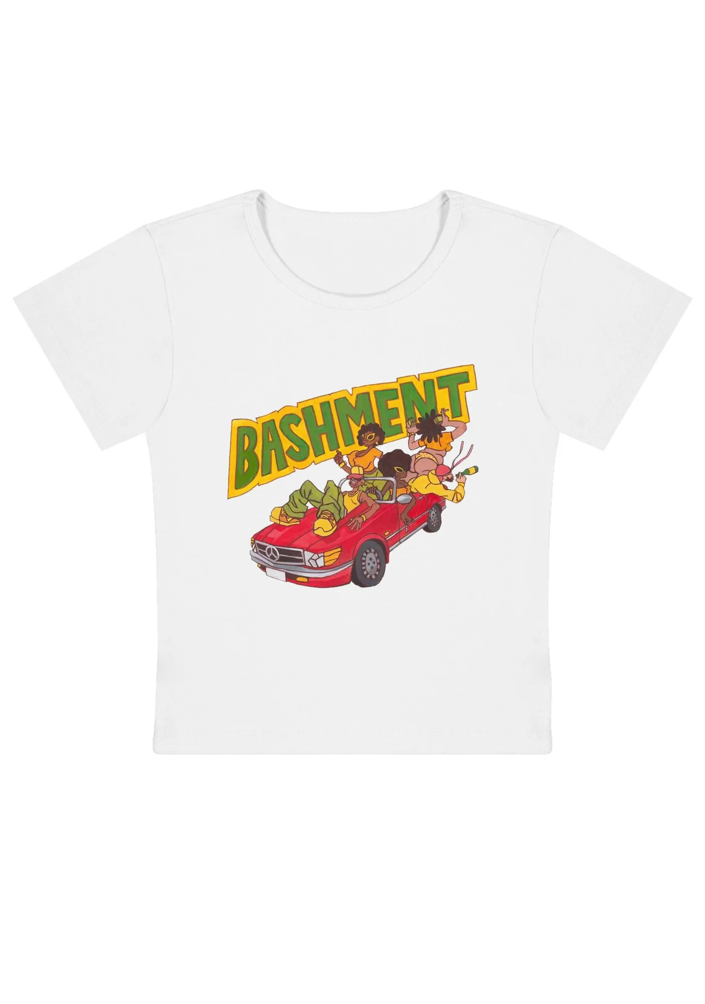 Bashment Red Car Y2K Baby Tee