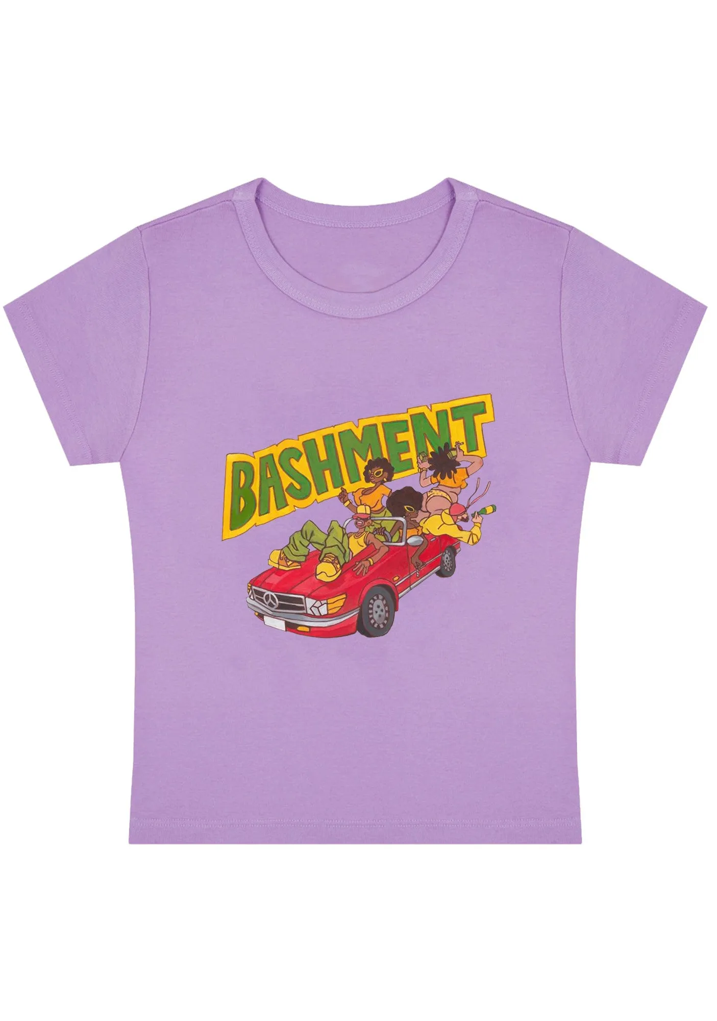 Bashment Red Car Y2K Baby Tee