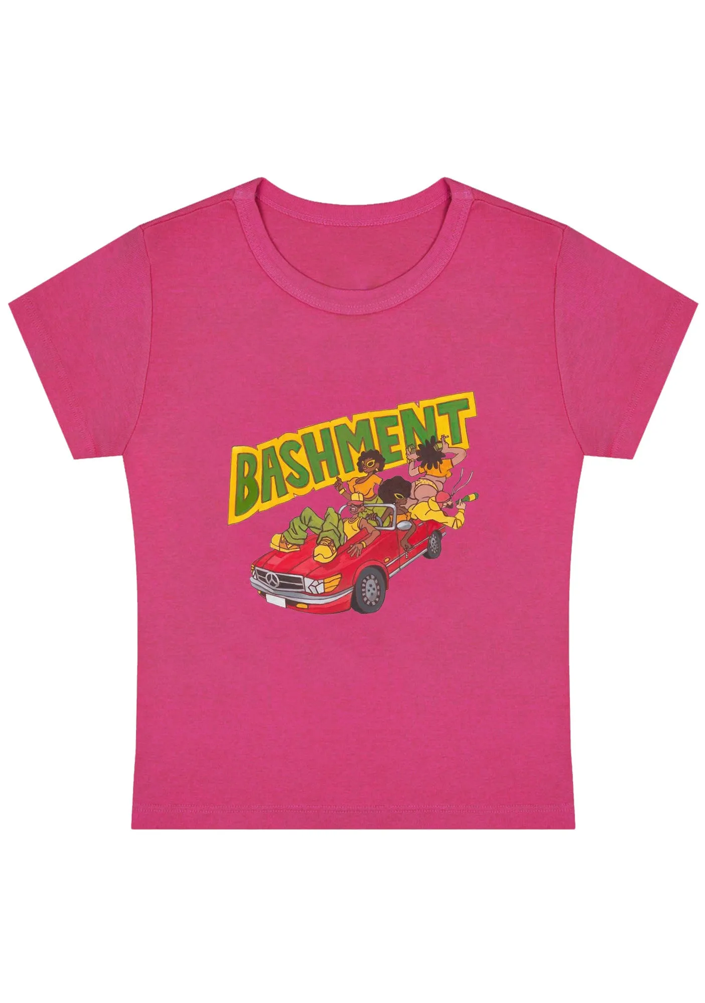 Bashment Red Car Y2K Baby Tee