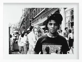 Basquiat on The Street Archival Print by Ricky Powell