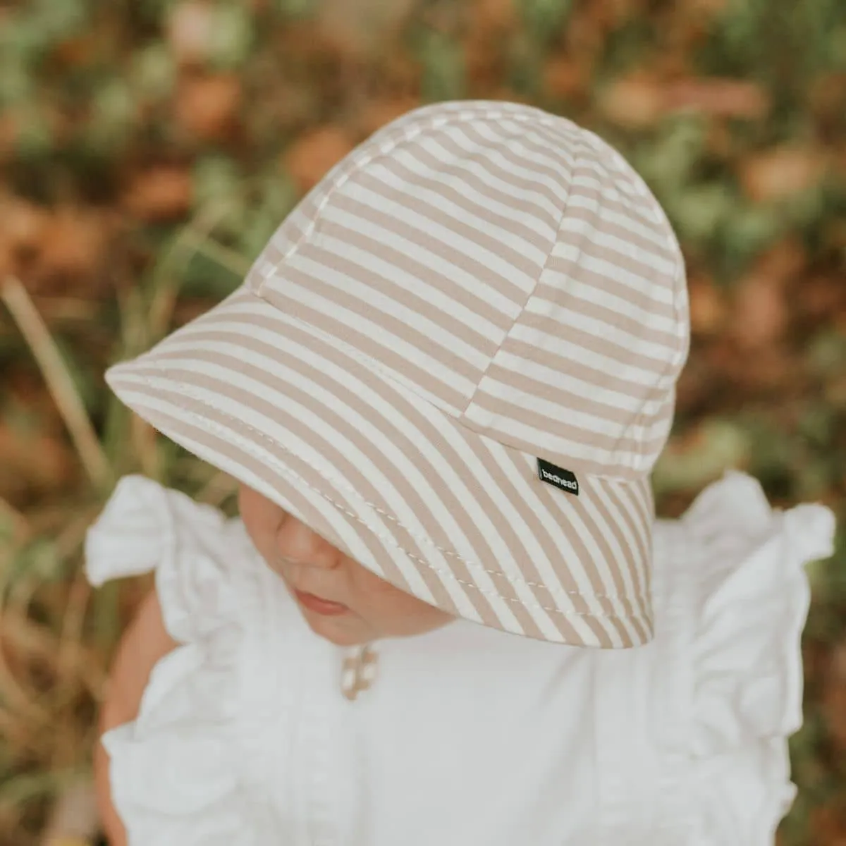 Bedhead Baby Bucket Hat with Strap - Limited Edition - Natural Stripe