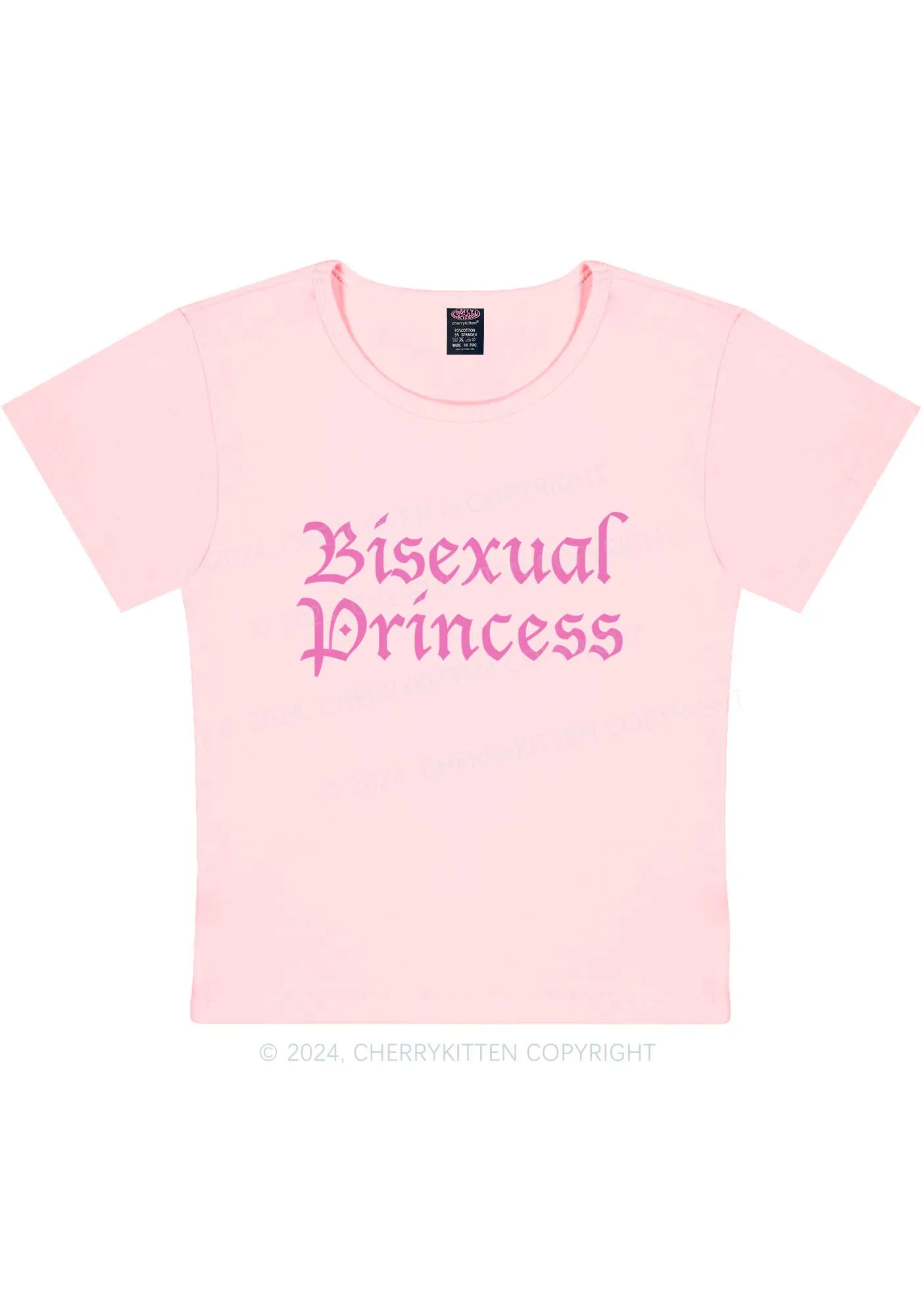 Bisexual Princess Y2K Baby Tee Cherrykitten