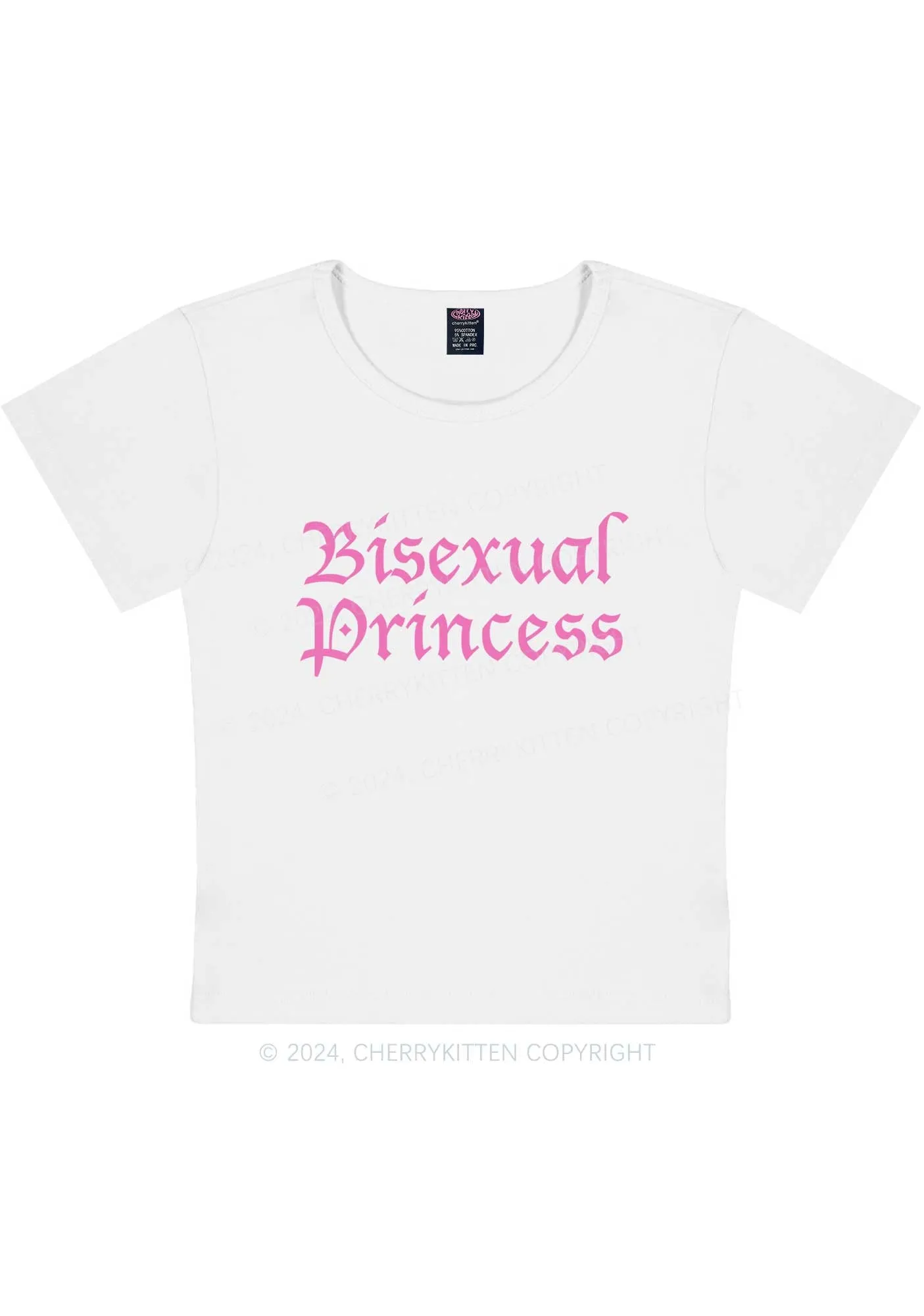 Bisexual Princess Y2K Baby Tee Cherrykitten