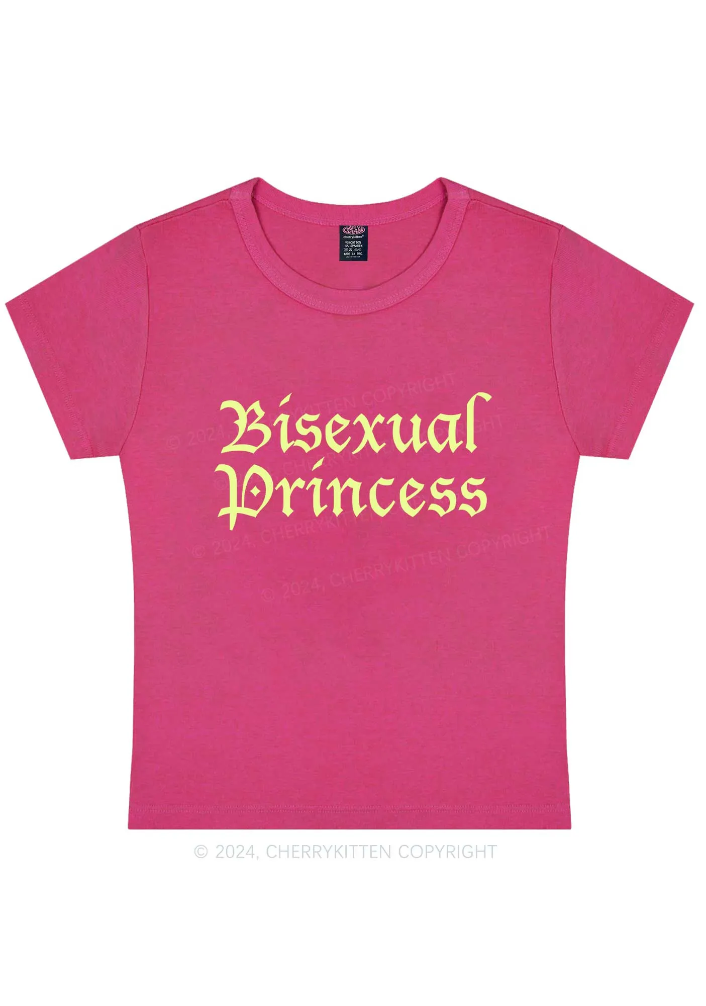 Bisexual Princess Y2K Baby Tee Cherrykitten