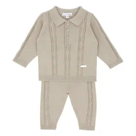 blues baby - Beige knitted 2 piece set