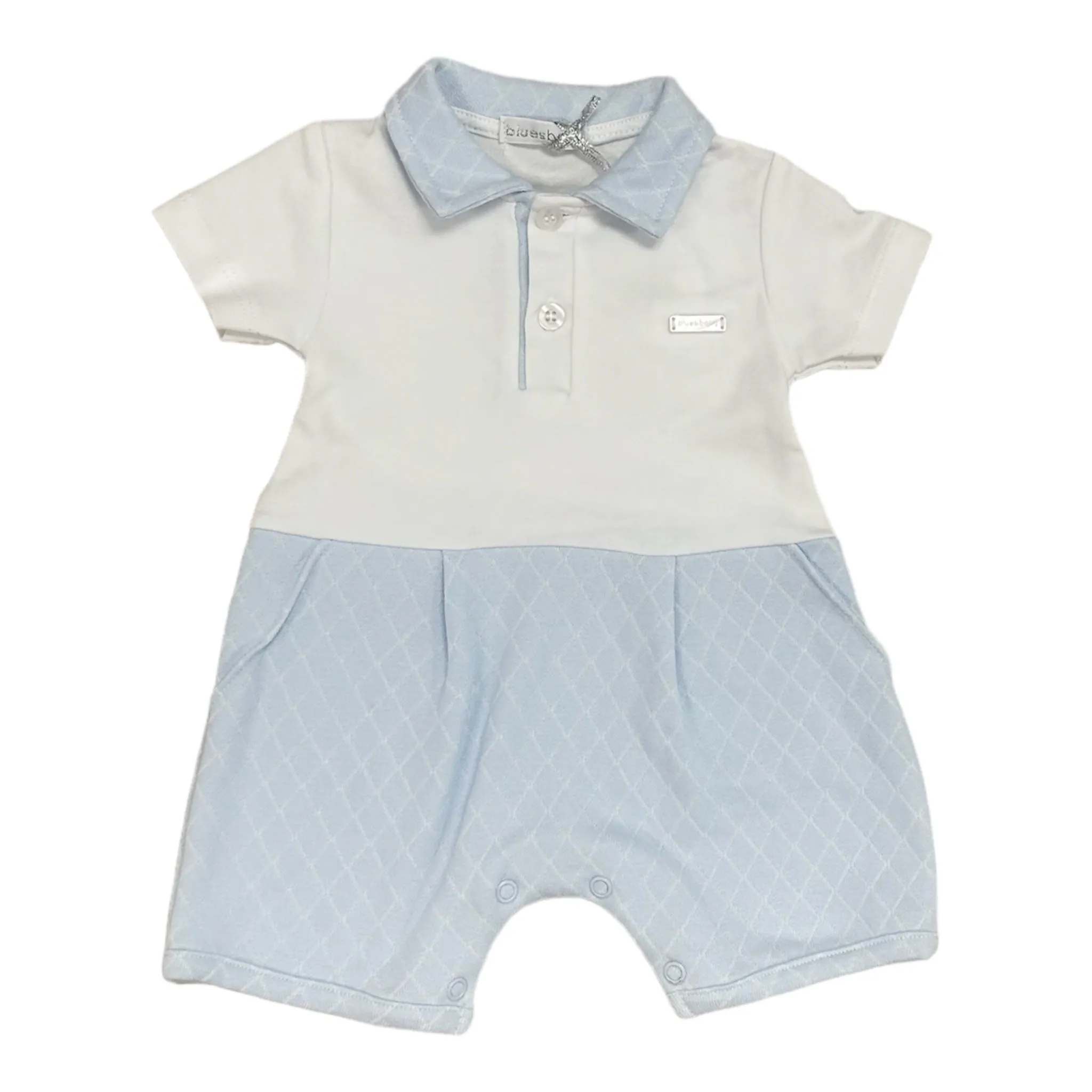 blues baby - Pale blue romper, BB1203