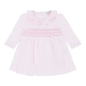 blues baby - pink dress with smock detail