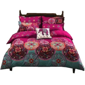 Bohemia 4 /3PCS3d  bedding sets Sham Boho Mandala duvet cover set winter bedsheet queen king size Cotton folk-custom Bed set