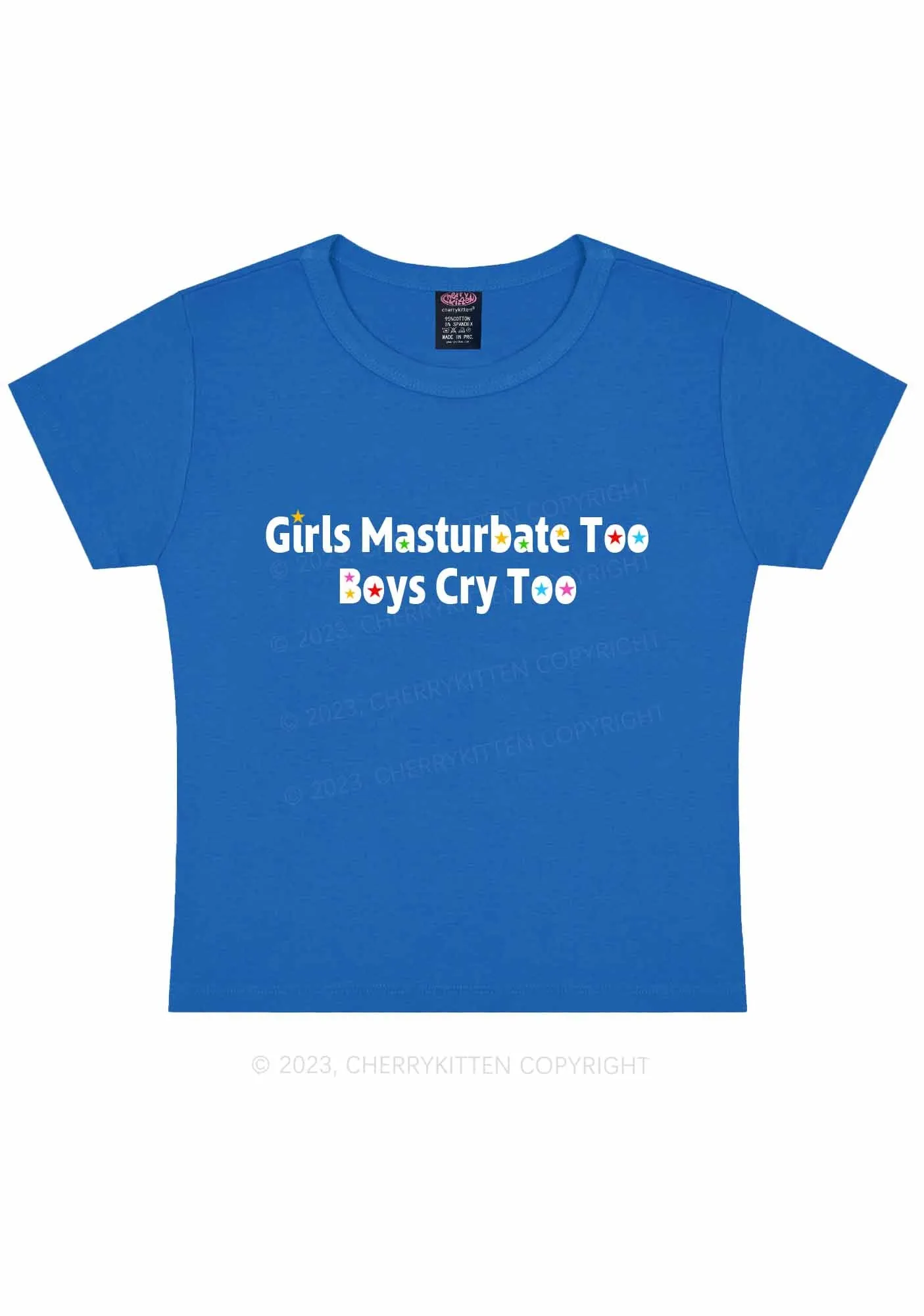 Boys Cry Too Y2K Baby Tee Cherrykitten