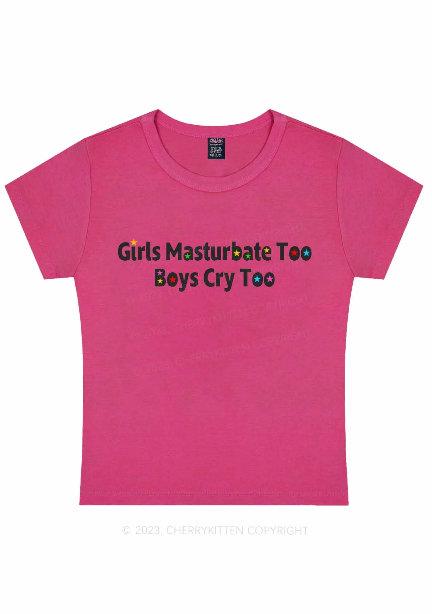 Boys Cry Too Y2K Baby Tee Cherrykitten