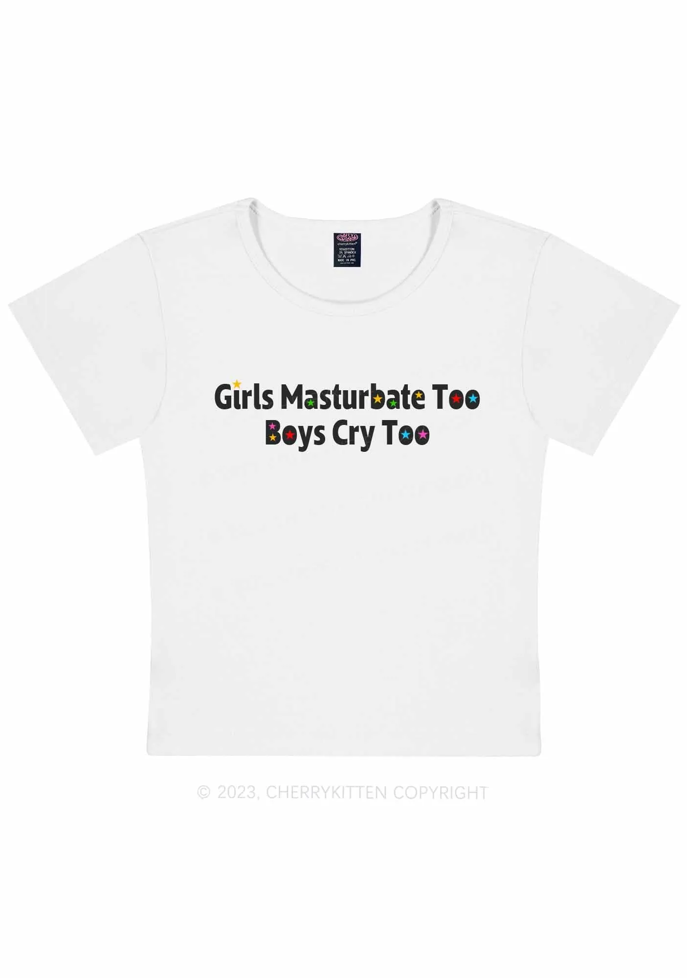 Boys Cry Too Y2K Baby Tee Cherrykitten