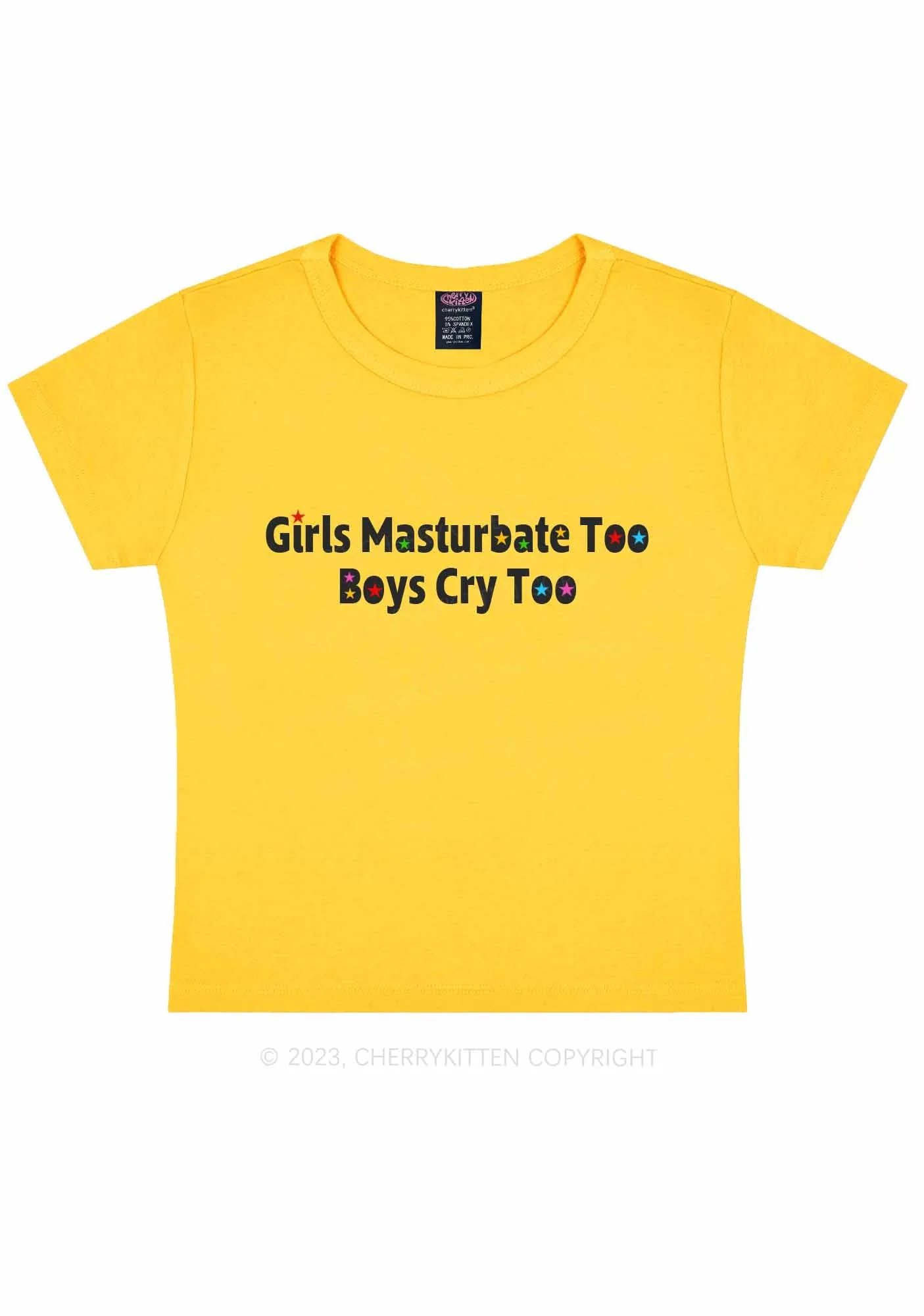 Boys Cry Too Y2K Baby Tee Cherrykitten