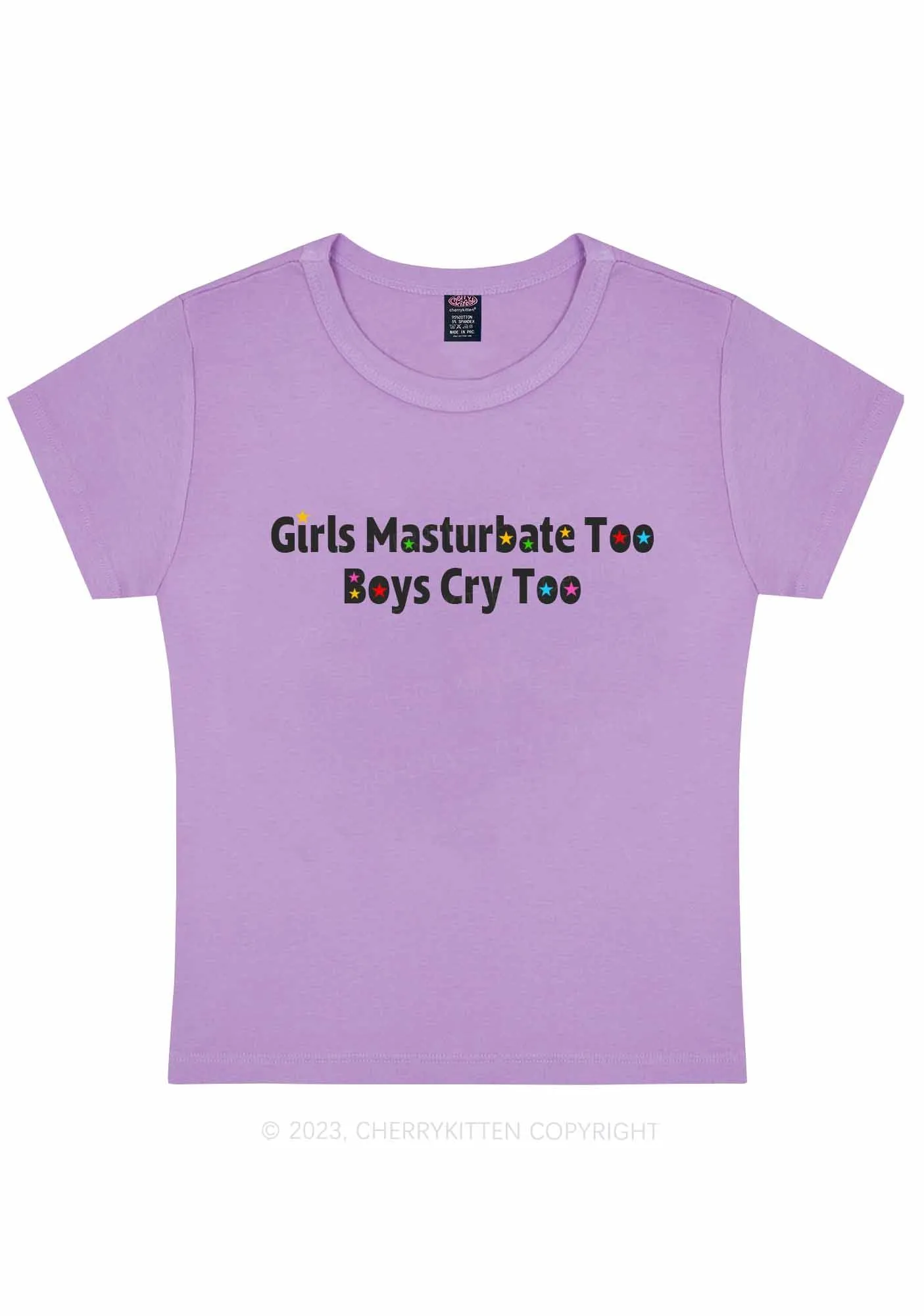 Boys Cry Too Y2K Baby Tee Cherrykitten