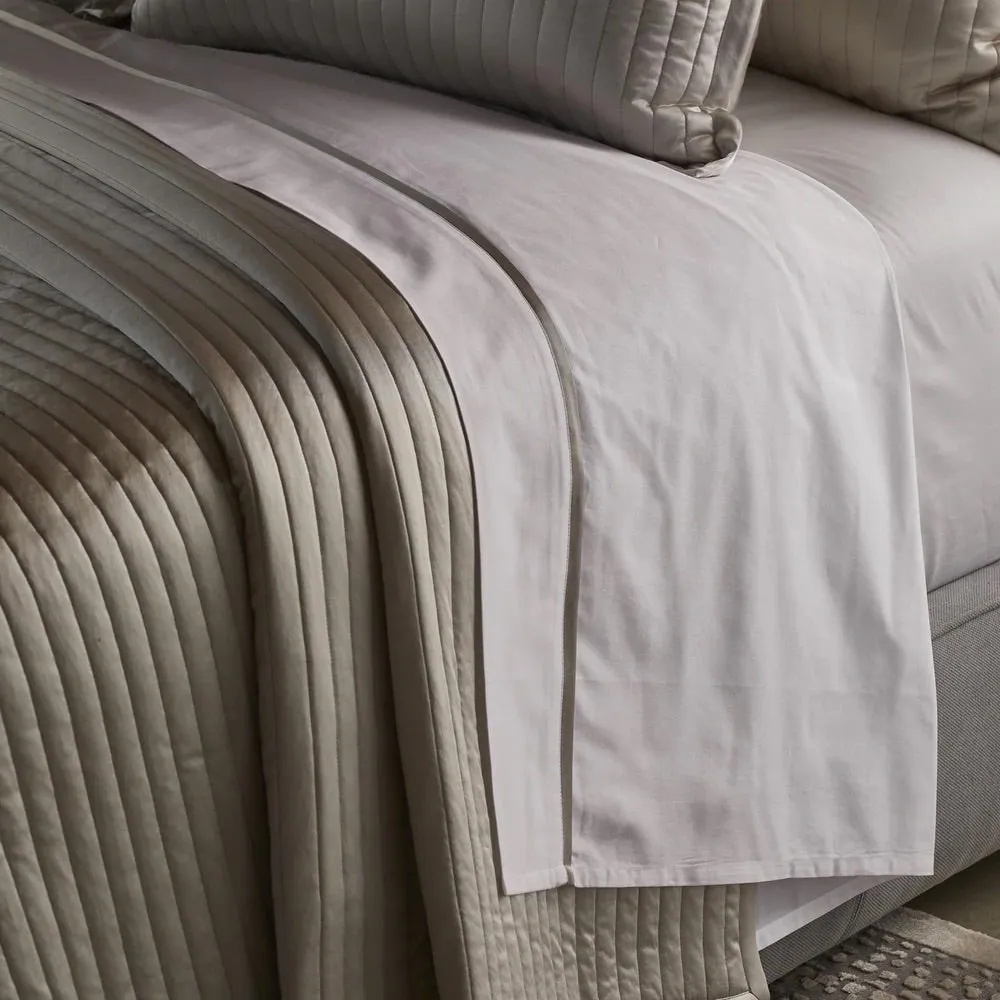 Cotton Sheet Sets with Charmeuse Trim by Ann Gish