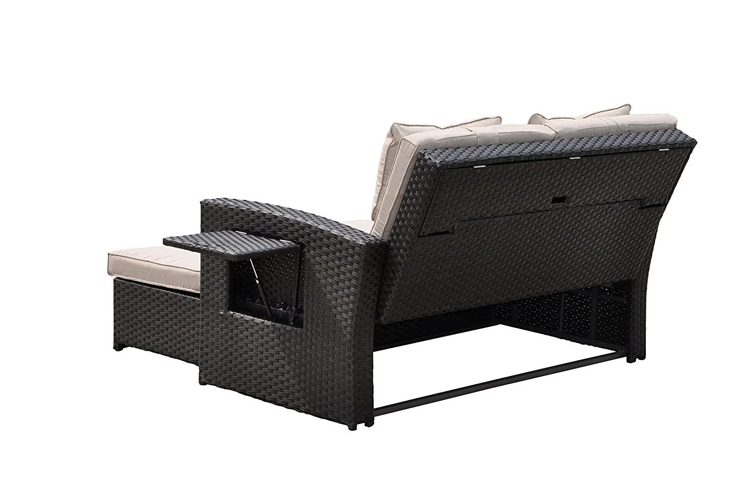 Courtyard Casual Miranda Outdoor Loveseat to Daybed Combo with Cushions