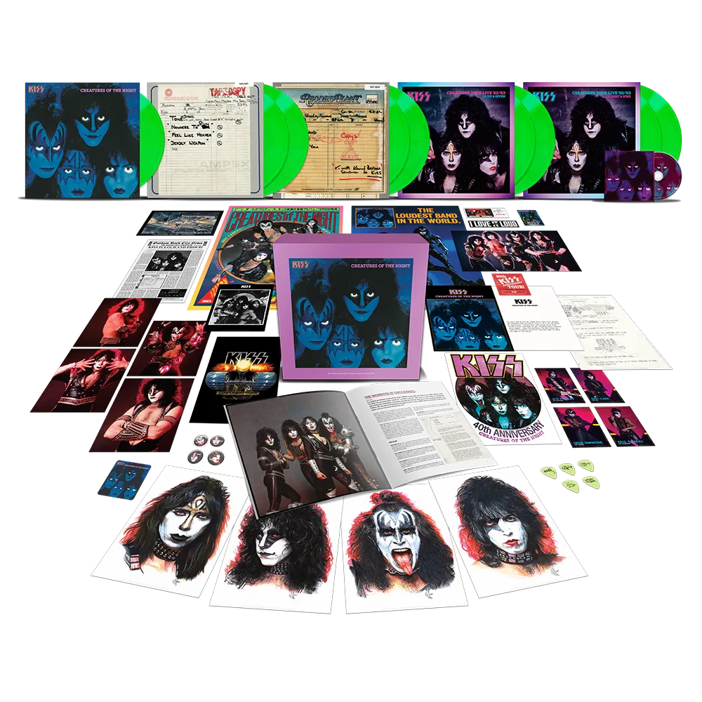 Creatures Of The Night 40th Anniversary 9LP Super Deluxe (Limited Edition Glow-In-The-Dark Vinyl)