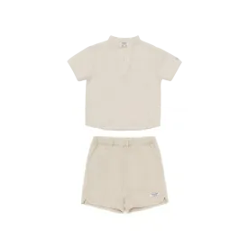 DAVID SHIRT/WAVEL SHORTS SET-Sand Beige