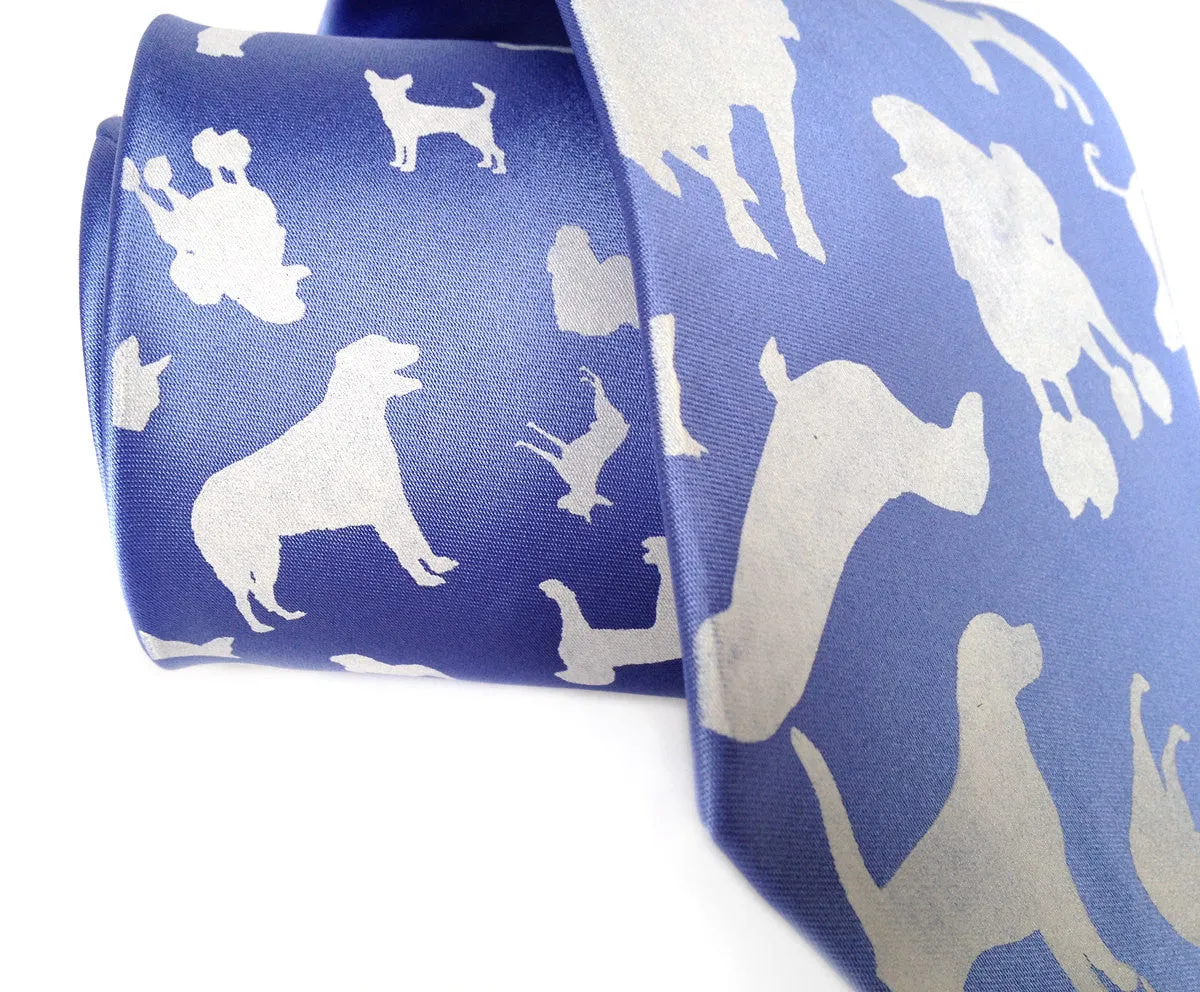 Dog Print Necktie. "Putting on the Dog" microfiber tie.