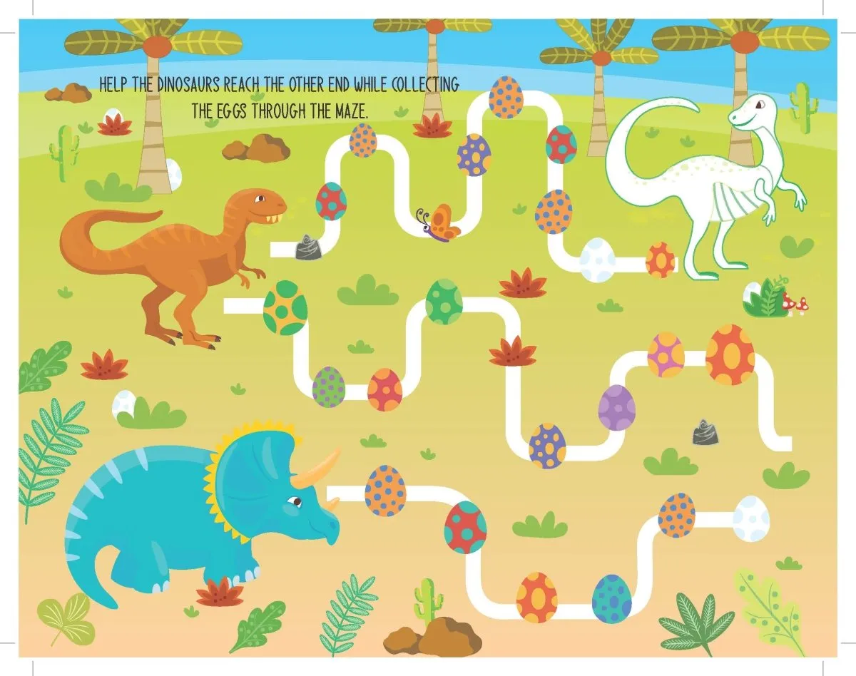 Dreamland Publications Fun With Dinosaur Activity & Coloring