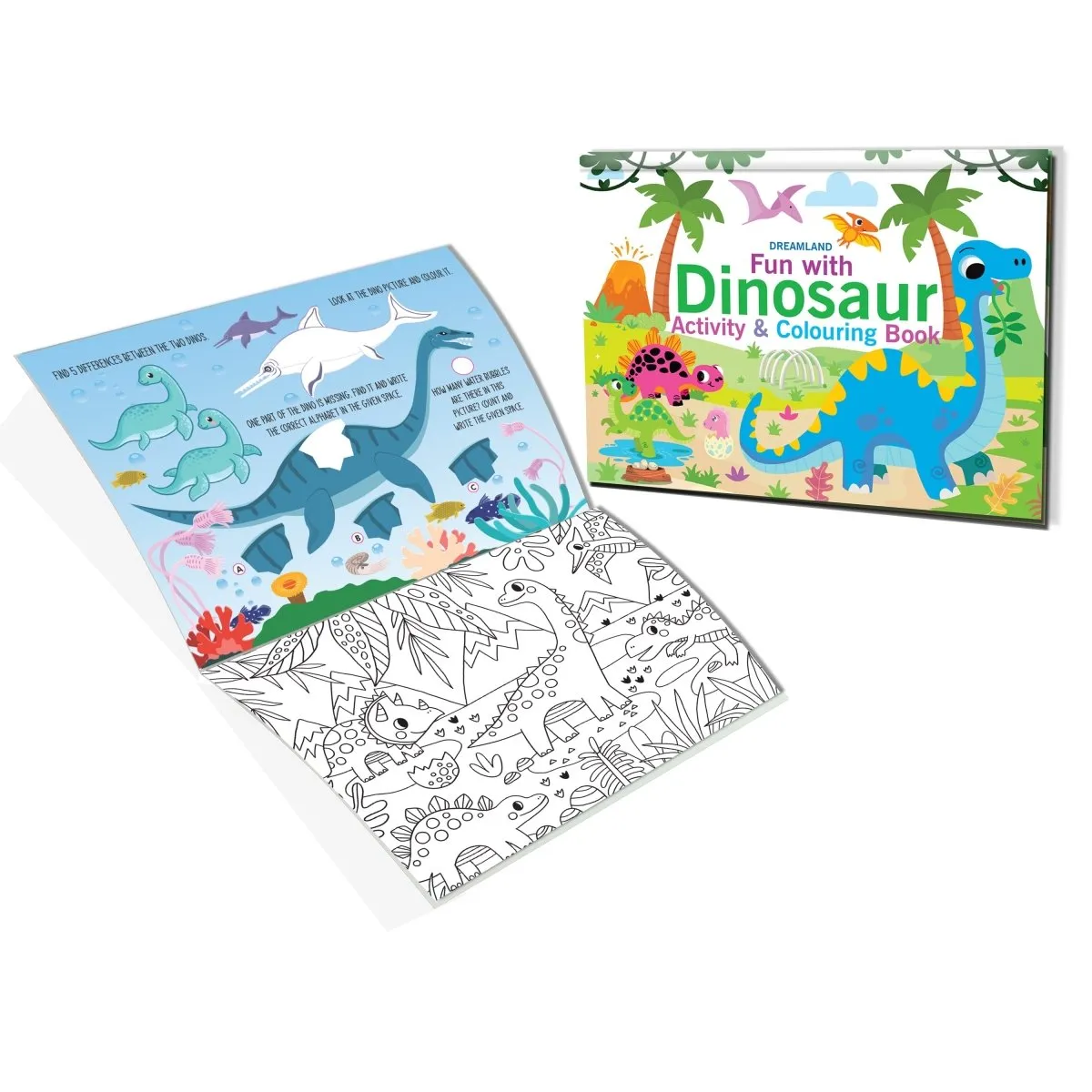 Dreamland Publications Fun With Dinosaur Activity & Coloring