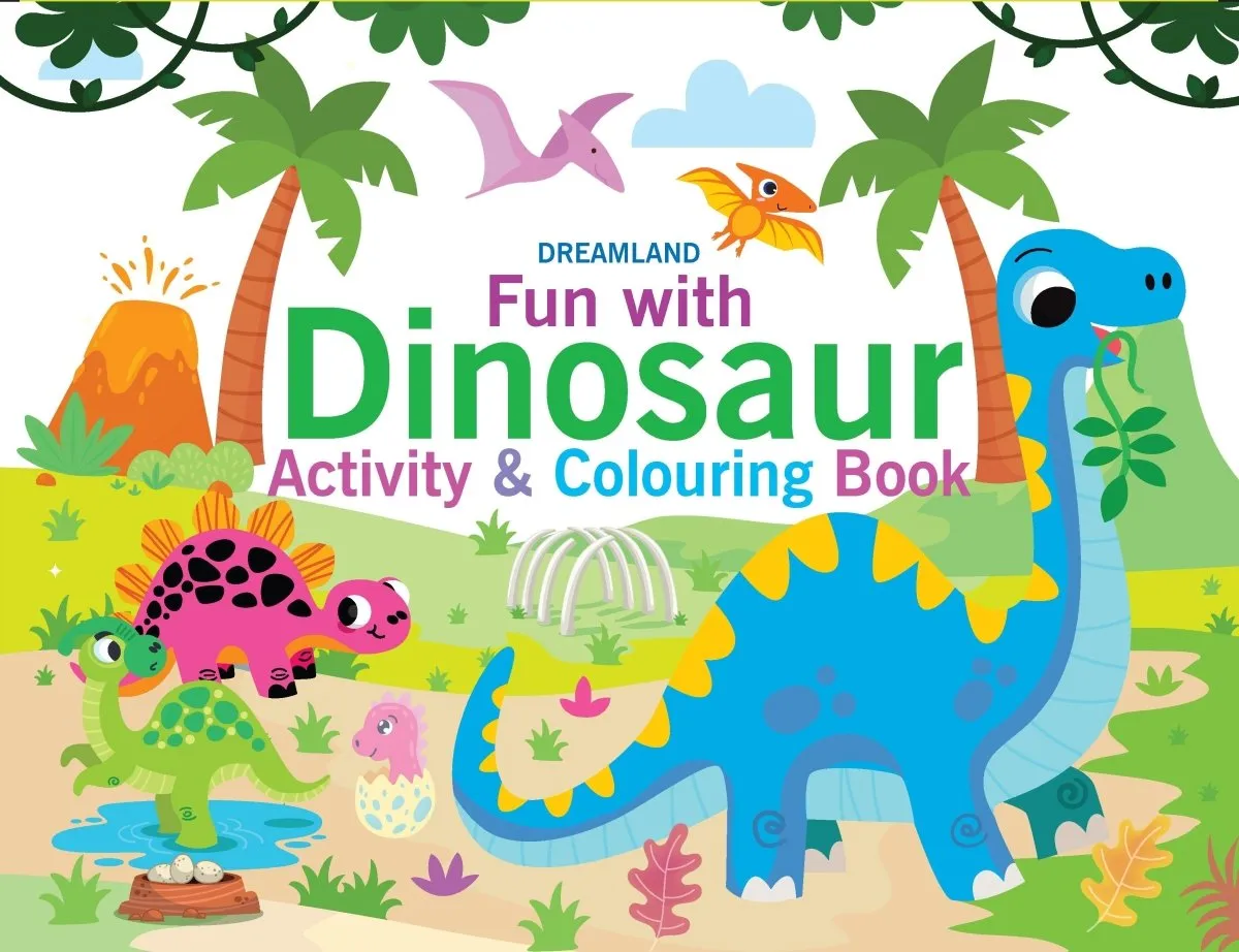 Dreamland Publications Fun With Dinosaur Activity & Coloring